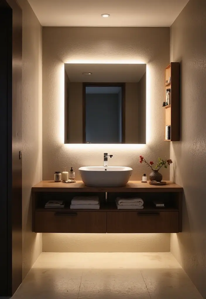 25 Bright Bathroom Lights to Illuminate Your Space - 23. Under-Mirror Lighting