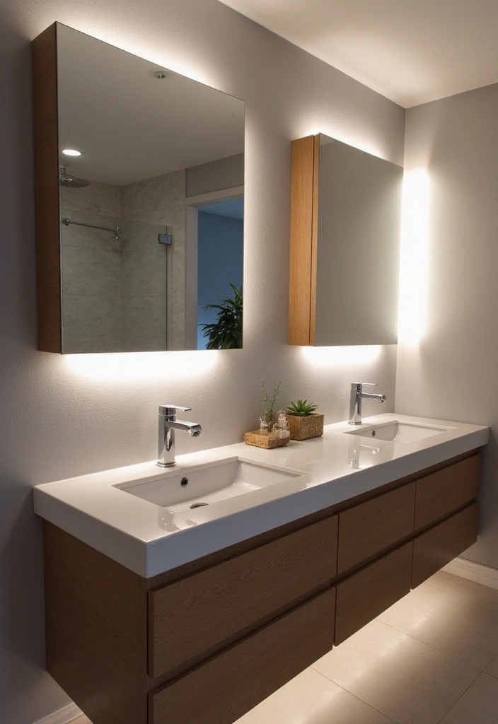 25 Bright Bathroom Lights to Illuminate Your Space - 7. LED Strip Lighting