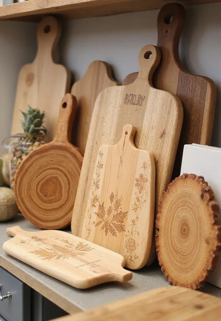 25 Cozy Fall Decor Ideas for Your Kitchen This Season - 15. Seasonal Cutting Boards