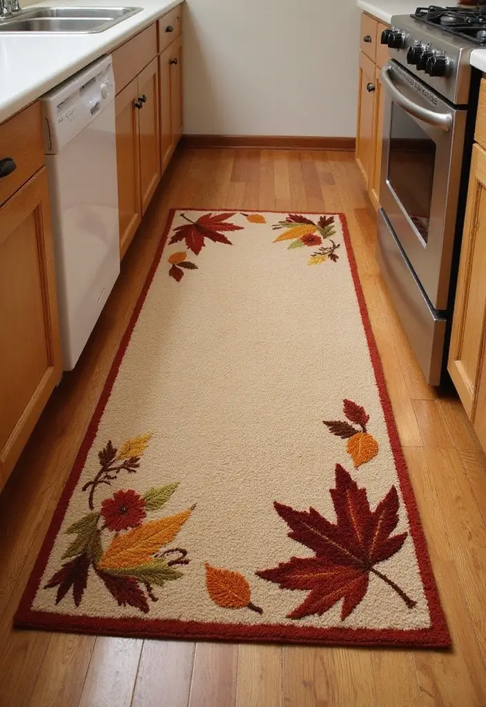 25 Cozy Fall Decor Ideas for Your Kitchen This Season - 25. Cozy Rugs