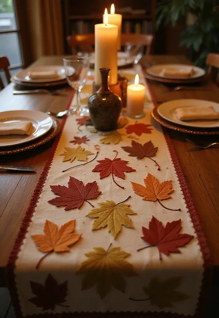 25 Creative Fall Decor Ideas to Warm Up Any Room - 21. Nature-Inspired Table Runners