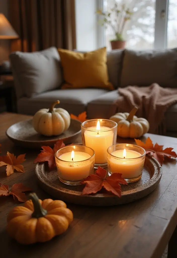 25 Creative Fall Decor Ideas to Warm Up Any Room - 9. Scented Candles with Natural Ingredients