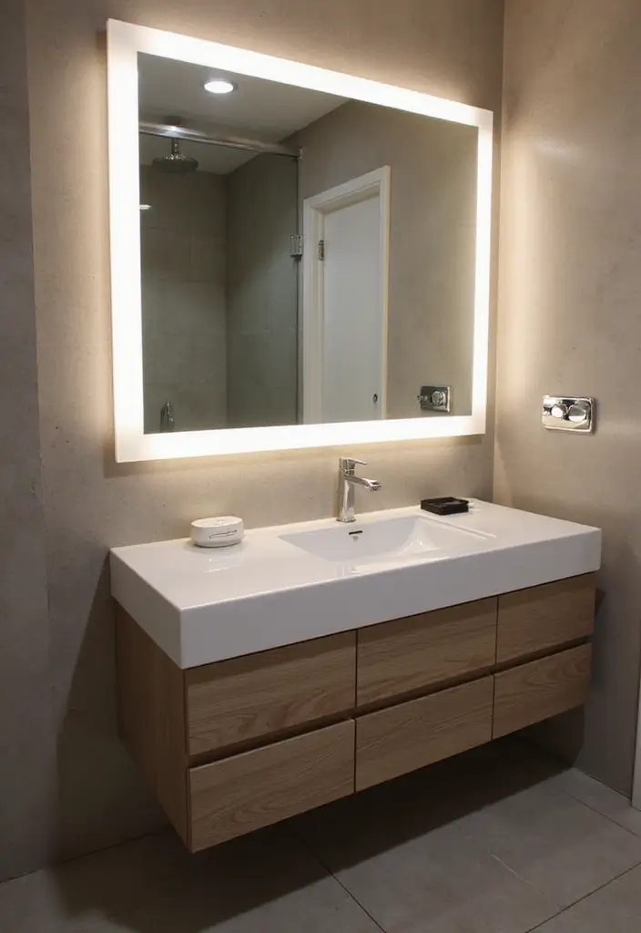25 Space-Saving Bathroom Mirror Cabinets for Smart Storage - 10. Multi-Functional Vanity Mirror Cabinet