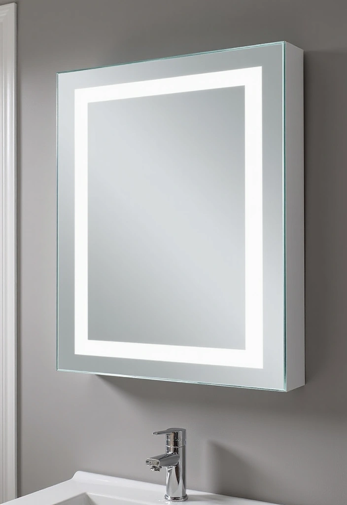 25 Space-Saving Bathroom Mirror Cabinets for Smart Storage - 12. Bathroom Mirror Cabinet with LED Lighting