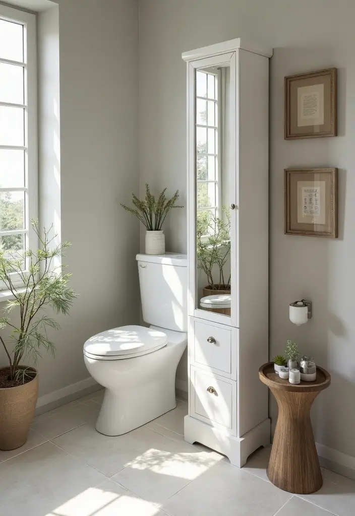 25 Space-Saving Bathroom Mirror Cabinets for Smart Storage - 14. Tall Mirrored Storage Cabinet