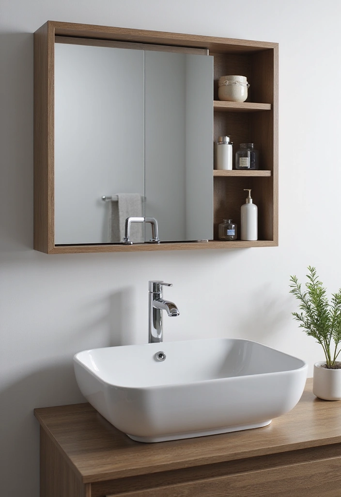 25 Space-Saving Bathroom Mirror Cabinets for Smart Storage - 15. Smart Storage Mirror Cabinet