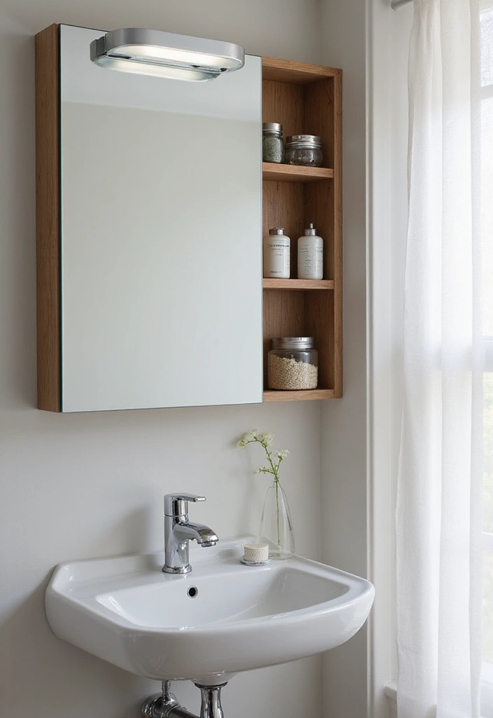 25 Space-Saving Bathroom Mirror Cabinets for Smart Storage - 17. Hidden Storage Mirror Cabinet