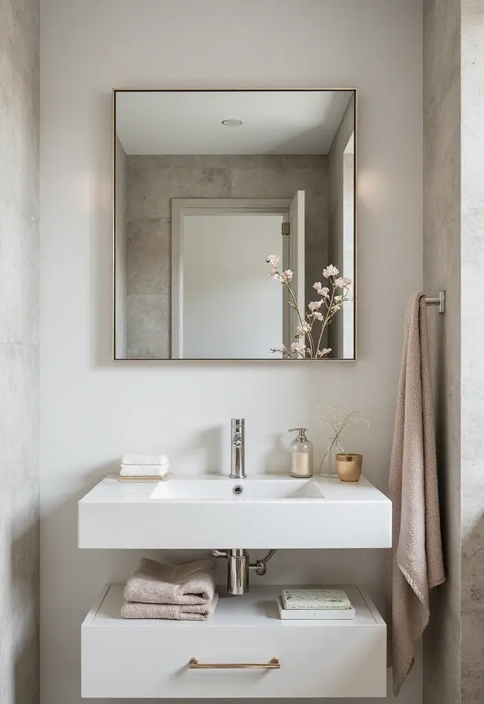 25 Space-Saving Bathroom Mirror Cabinets for Smart Storage - 18. Stylish Wall-Mounted Mirror Cabinet