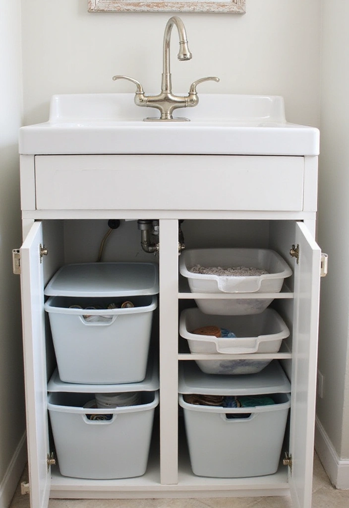 26 Laundry Room Storage Ideas to Maximize Your Space - 11. Under-Sink Storage