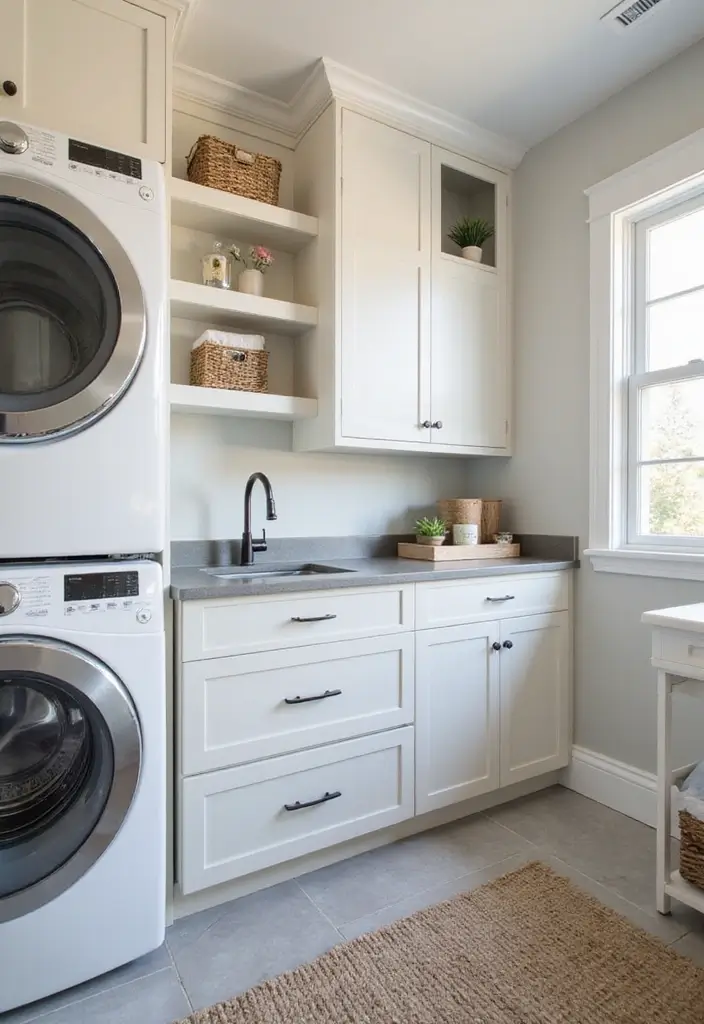 26 Laundry Room Storage Ideas to Maximize Your Space - 15. Built-in Cabinets