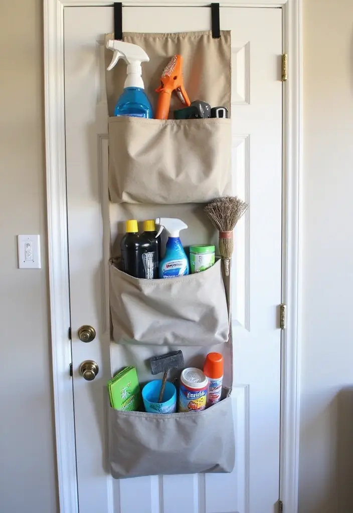 26 Laundry Room Storage Ideas to Maximize Your Space - 20. Over-the-Door Organizers