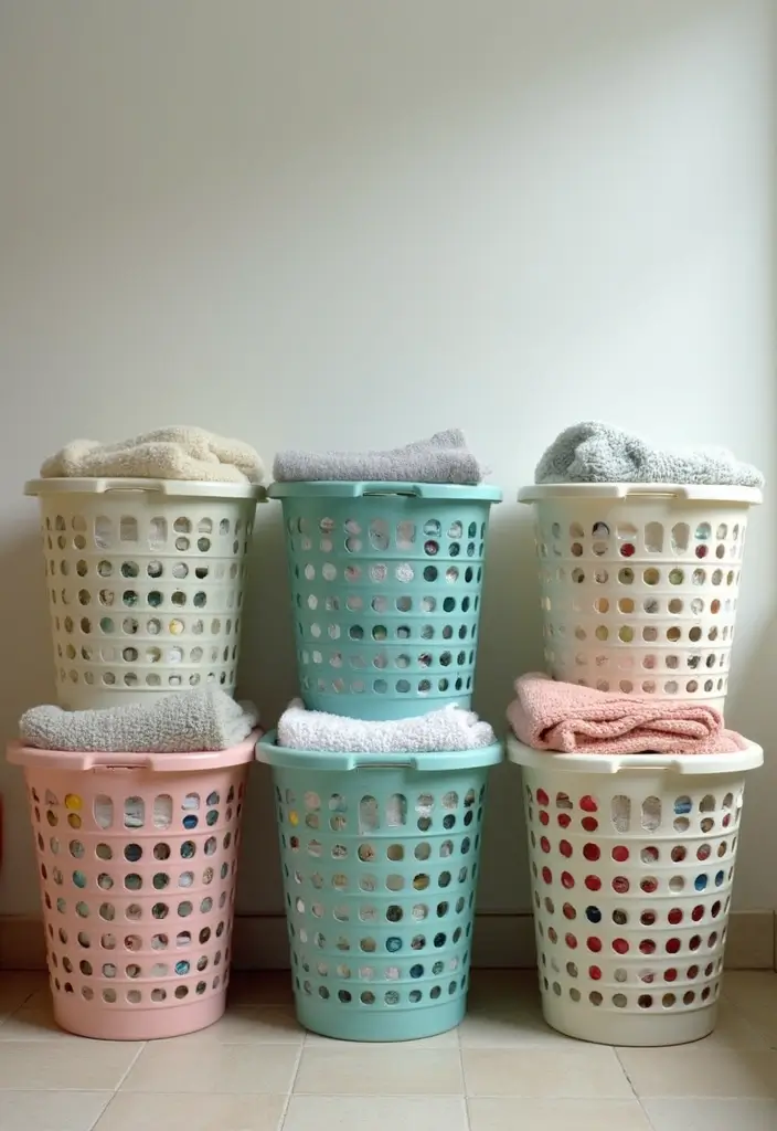 26 Laundry Room Storage Ideas to Maximize Your Space - 22. Color-Coded System