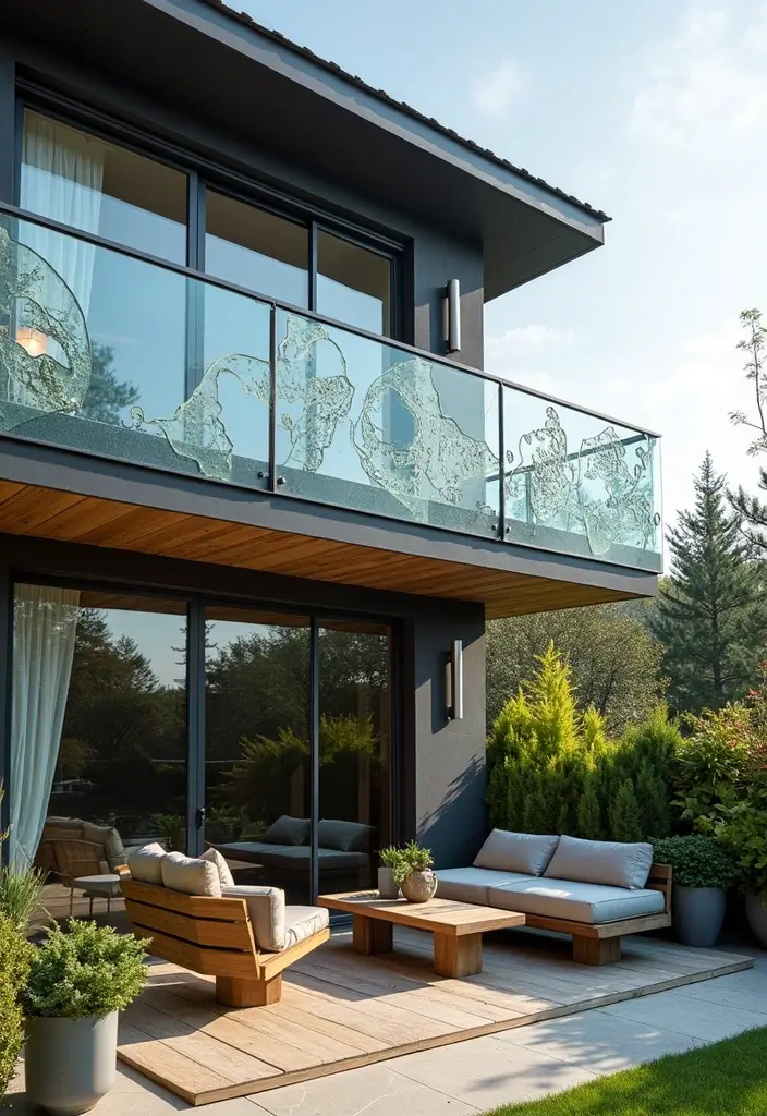 26 Sleek Balcony Glass Railing Designs for Modern Homes - 15. Custom Glass Railings