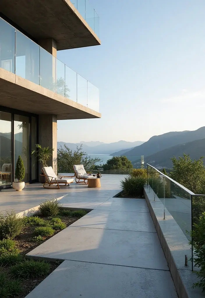 26 Sleek Balcony Glass Railing Designs for Modern Homes - 16. Transparent Glass Railings