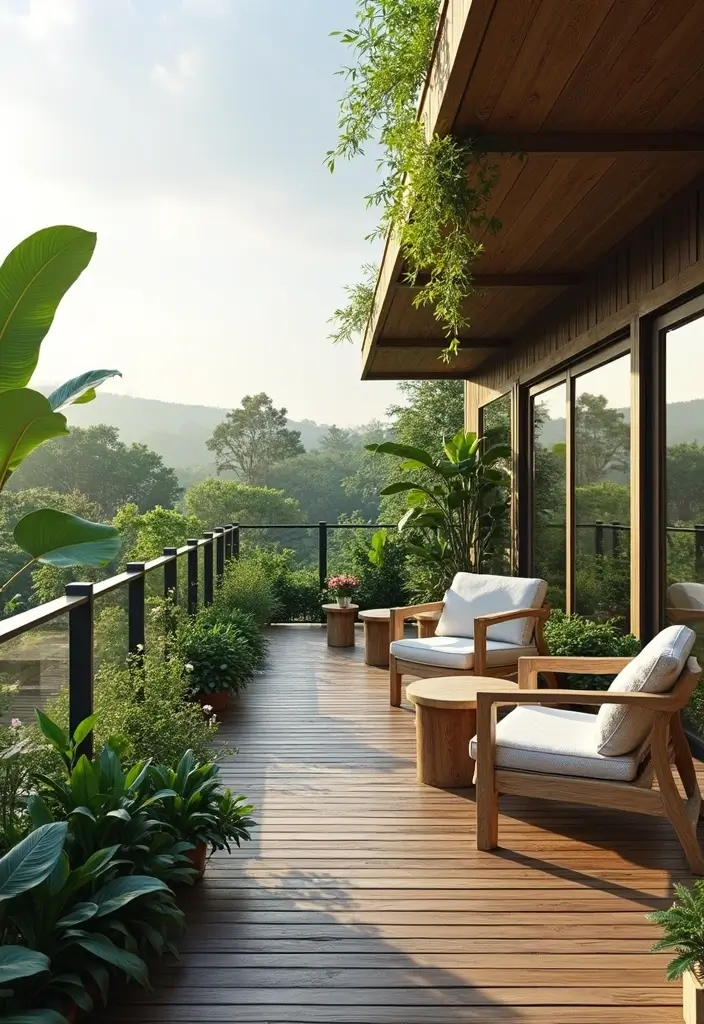 26 Sleek Balcony Glass Railing Designs for Modern Homes - 20. Eco-Friendly Glass Railings