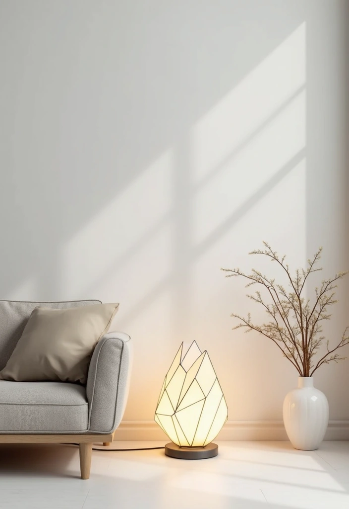 26 Stylish Living Room Lamps for Every Décor Style - 10. Minimalist Wonders