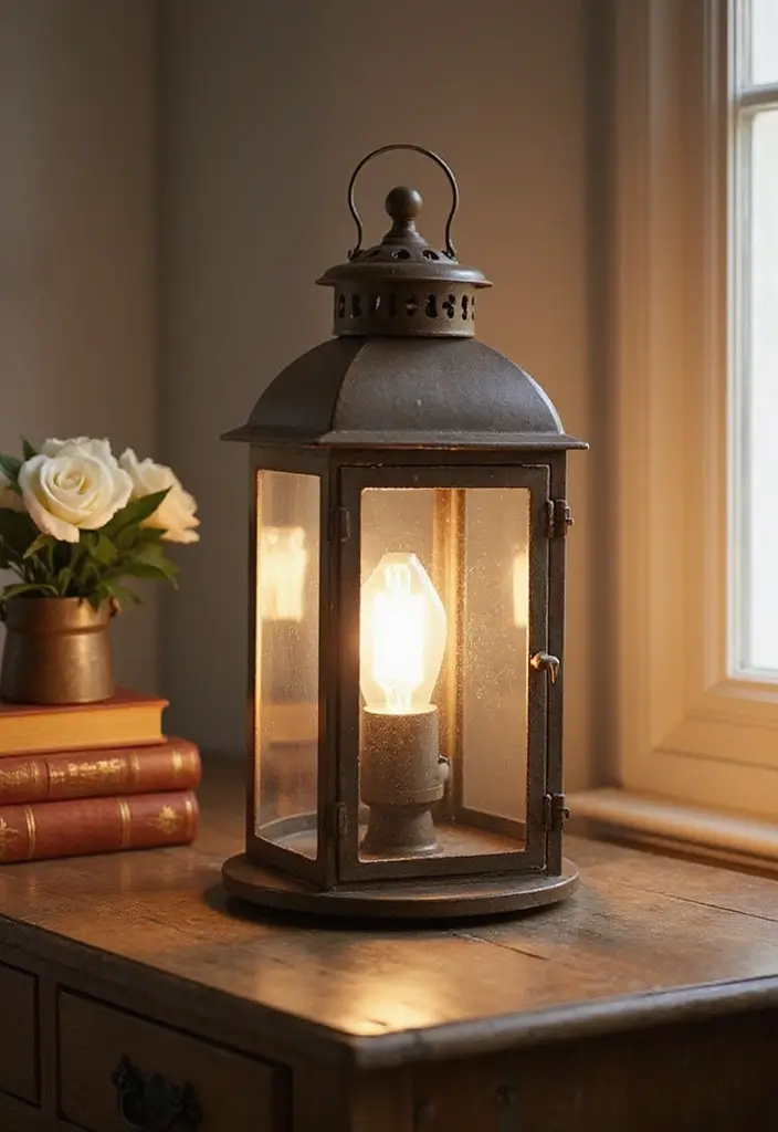 26 Stylish Living Room Lamps for Every Décor Style - 11. Farmhouse Lantern Style