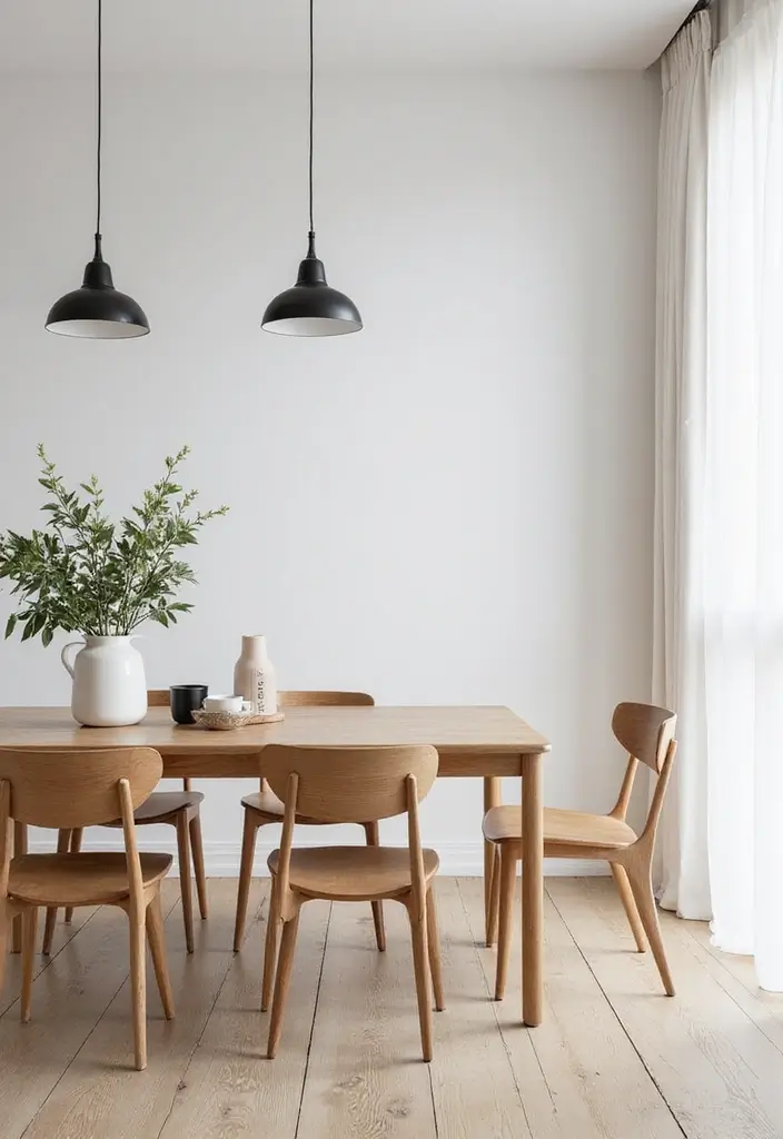 27 Chic Dining Room Furniture Ideas You’ll Want Now - 12. Scandinavian Minimalist Furniture