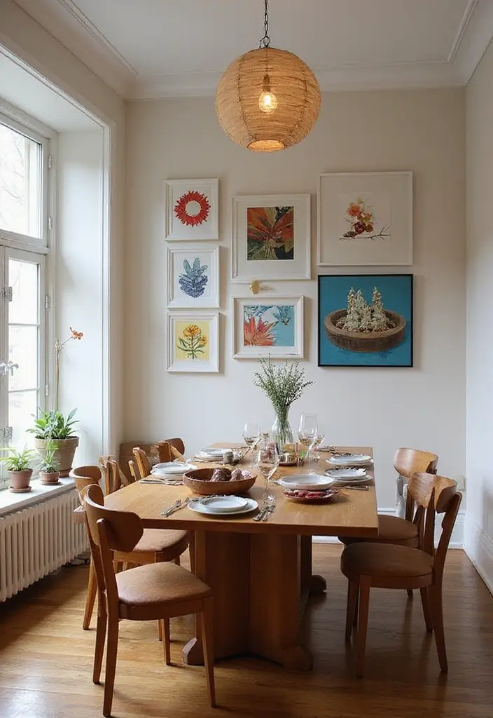 27 Chic Dining Room Furniture Ideas You’ll Want Now - 26. Decorative Wall Art