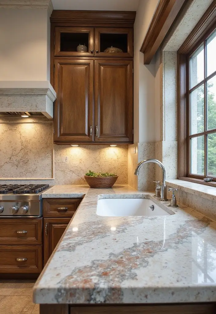 27 Durable and Attractive Kitchen Countertops to Consider - 12. Natural Stone Countertops