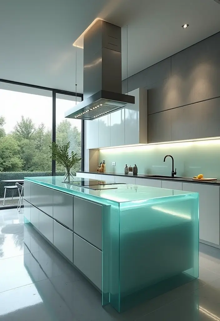 27 Durable and Attractive Kitchen Countertops to Consider - 20. Glass Countertops