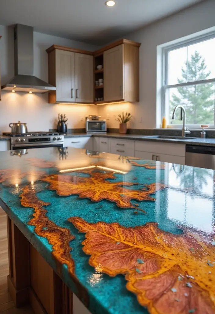 27 Durable and Attractive Kitchen Countertops to Consider - 25. Resin Countertops