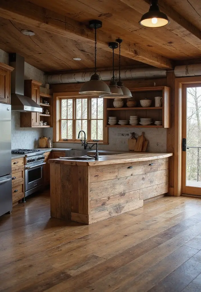 27 Durable and Attractive Kitchen Countertops to Consider - 9. Reclaimed Wood Countertops
