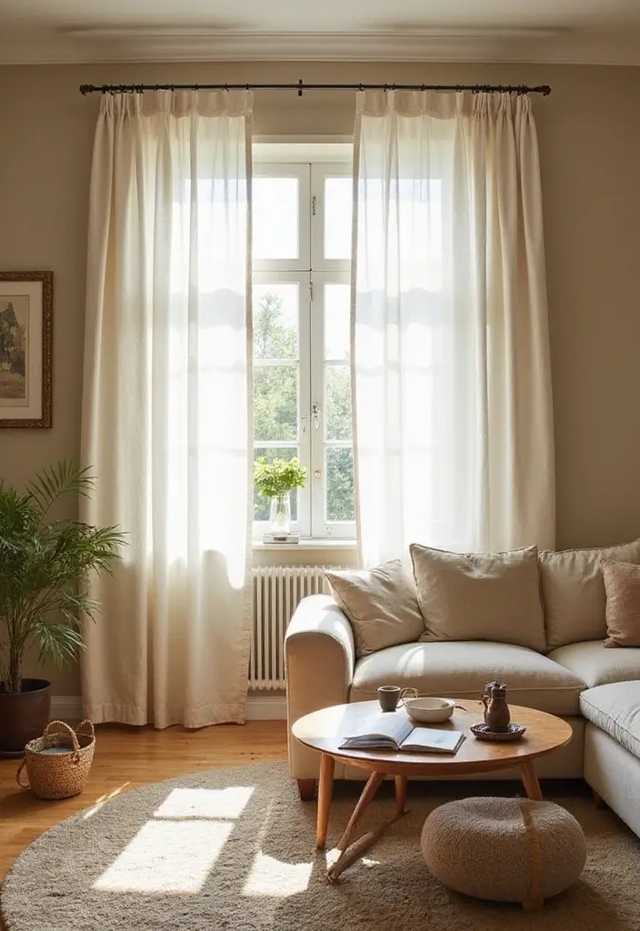 27 Elegant Living Room Curtains to Elevate Your Space - 1. Luxe Linen Panels