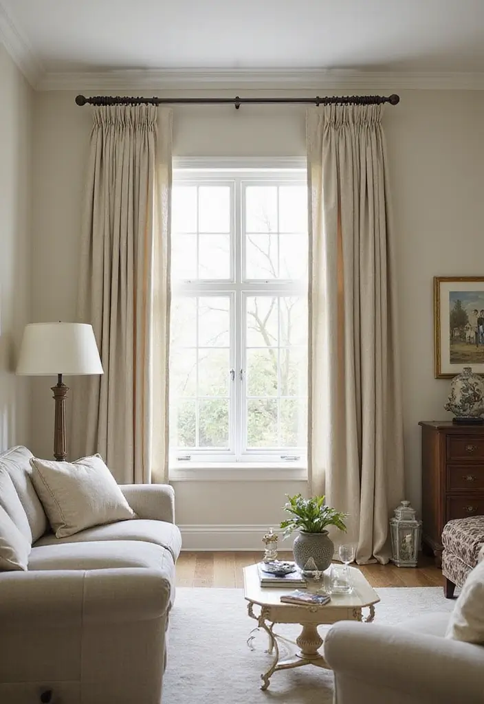 27 Elegant Living Room Curtains to Elevate Your Space - 18. Elegant Drapery Hardware