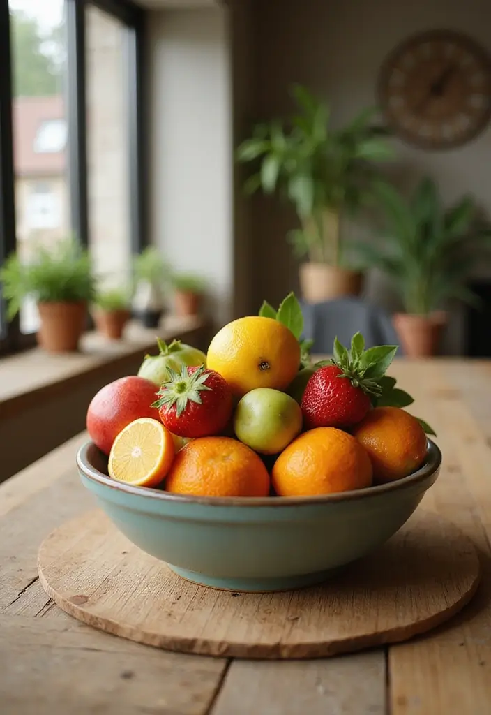 27 Stunning Dining Room Decor Ideas for Every Occasion - 19. Colorful Fresh Fruit Bowls