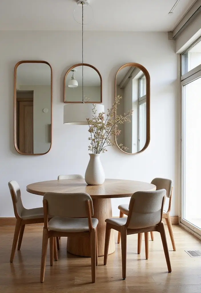 27 Stunning Dining Room Decor Ideas for Every Occasion - 27. Reflections with Mirrors