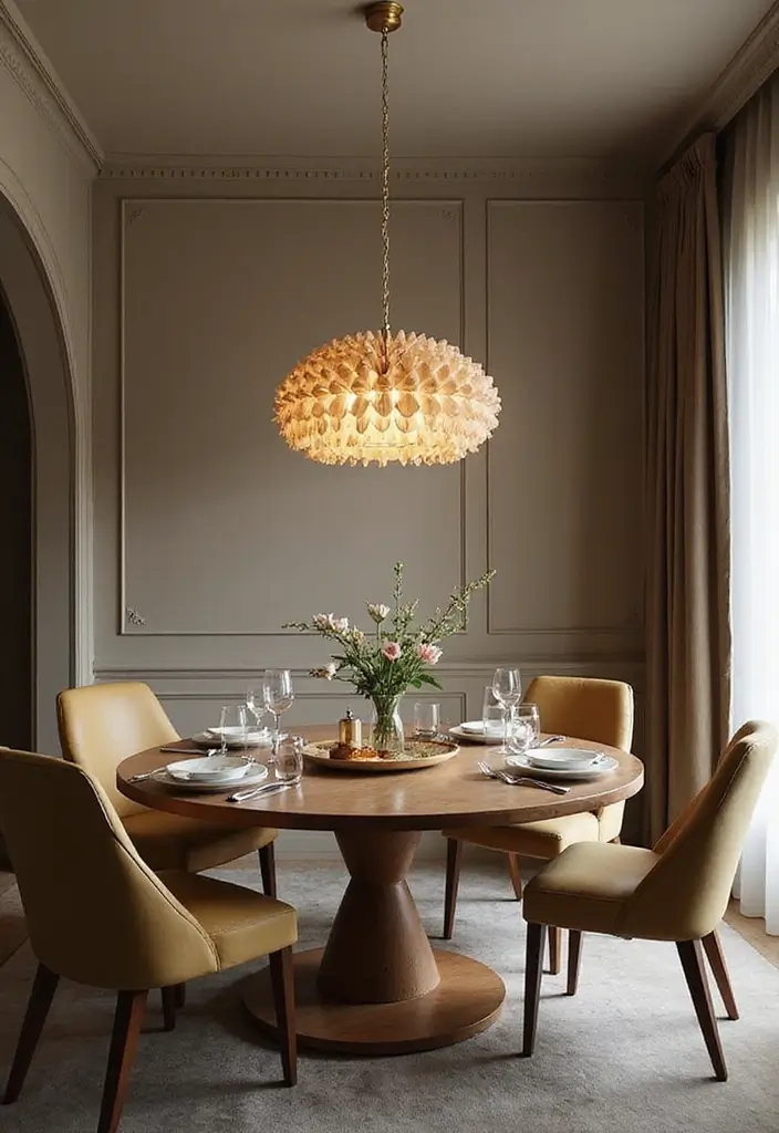 27 Stunning Dining Room Decor Ideas for Every Occasion - 6. Statement Light Fixtures