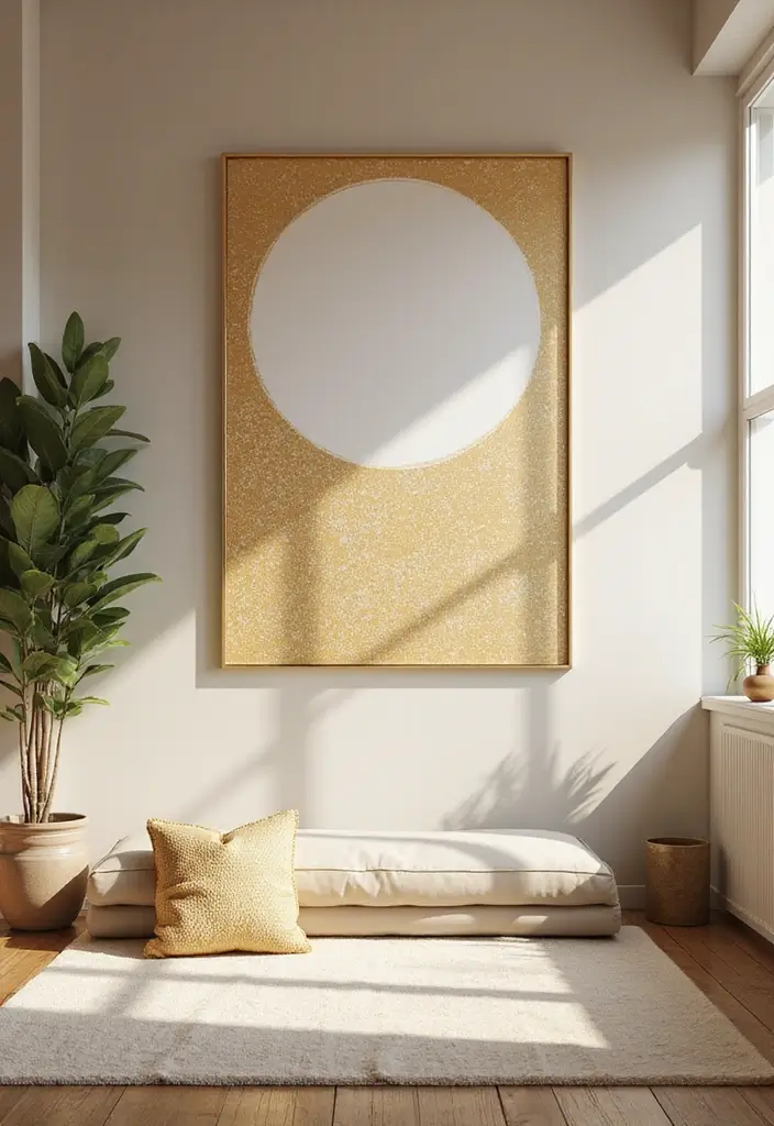 28 Luxurious Gold Wall Art to Add Glamour to Your Home - 12. Gold Wellness Art