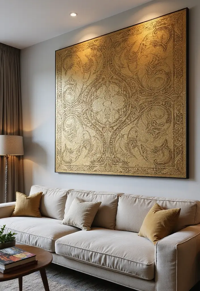 28 Luxurious Gold Wall Art to Add Glamour to Your Home - 18. Gold Patterns and Textures