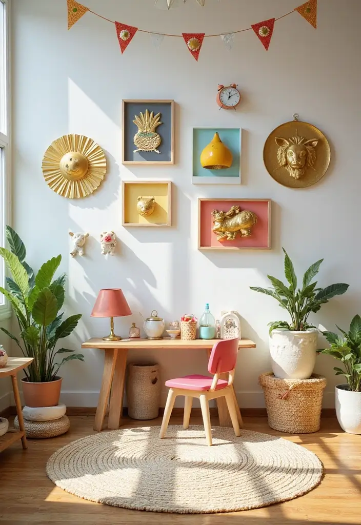 28 Luxurious Gold Wall Art to Add Glamour to Your Home - 20. Gold Art for Children’s Spaces