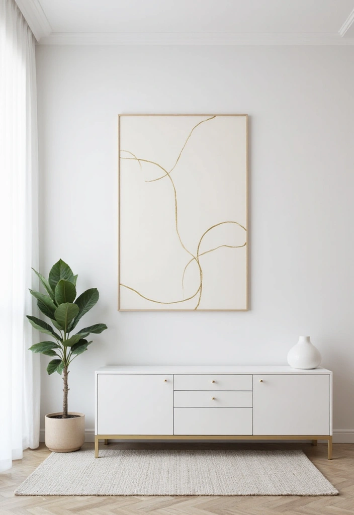 28 Luxurious Gold Wall Art to Add Glamour to Your Home - 22. Gold Minimalist Art