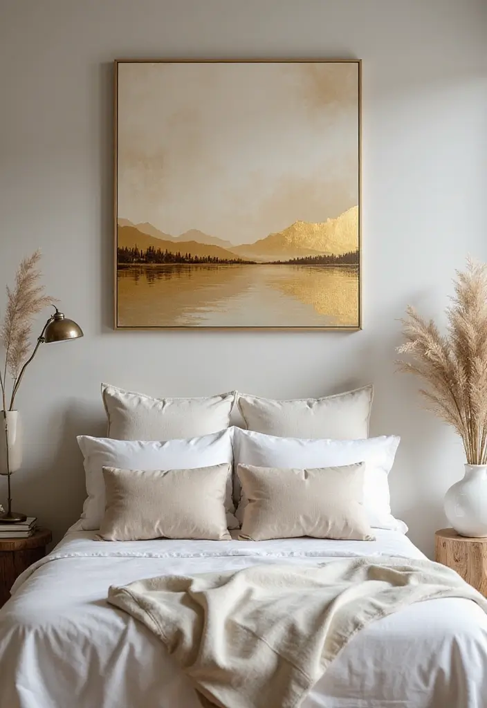 28 Luxurious Gold Wall Art to Add Glamour to Your Home - 25. Gold Landscape Art