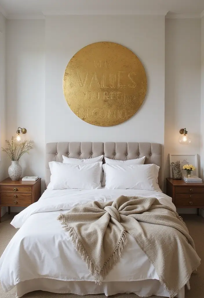 28 Luxurious Gold Wall Art to Add Glamour to Your Home - 27. Gold Symbolic Art