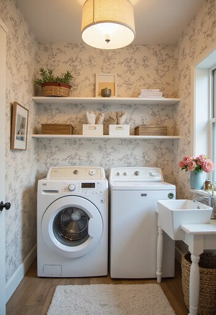 28 Trendy Wallpaper Ideas for Your Laundry Room Makeover - 28. Personal Touch