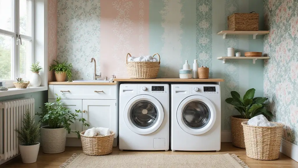28 Trendy Wallpaper Ideas for Your Laundry Room Makeover