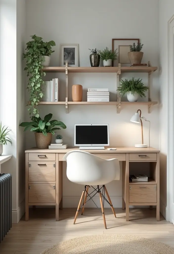 29 Inspiring IKEA Home Office Ideas for Every Budget - 1. Minimalist Desk Setup with a KALLAX Unit