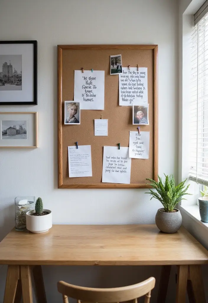 29 Inspiring IKEA Home Office Ideas for Every Budget - 12. Stylish Bulletin Board