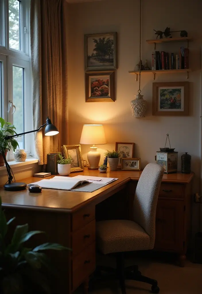 29 Inspiring IKEA Home Office Ideas for Every Budget - 13. Layered Lighting