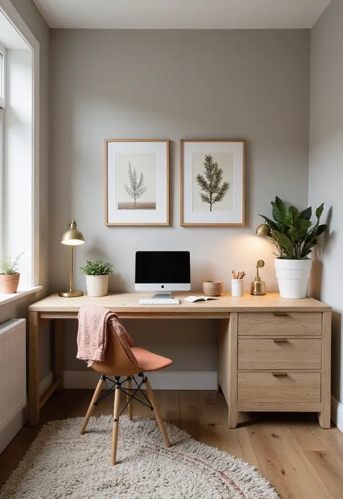 29 Inspiring IKEA Home Office Ideas for Every Budget - 20. Themed Decor