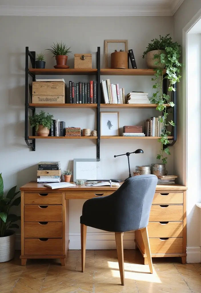 29 Inspiring IKEA Home Office Ideas for Every Budget - 21. Open Shelving for Easy Access