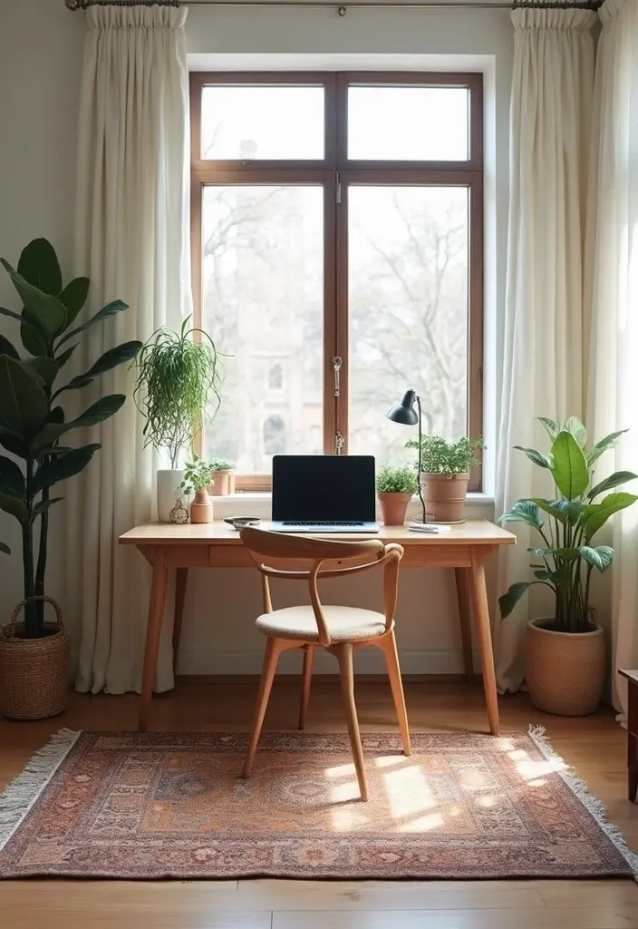 29 Inspiring IKEA Home Office Ideas for Every Budget - 27. Use Rugs to Define Spaces