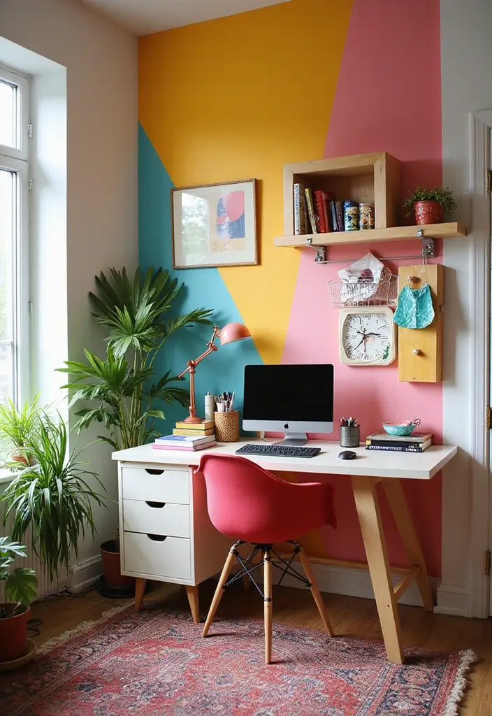 29 Inspiring IKEA Home Office Ideas for Every Budget - 5. Creative Use of Color