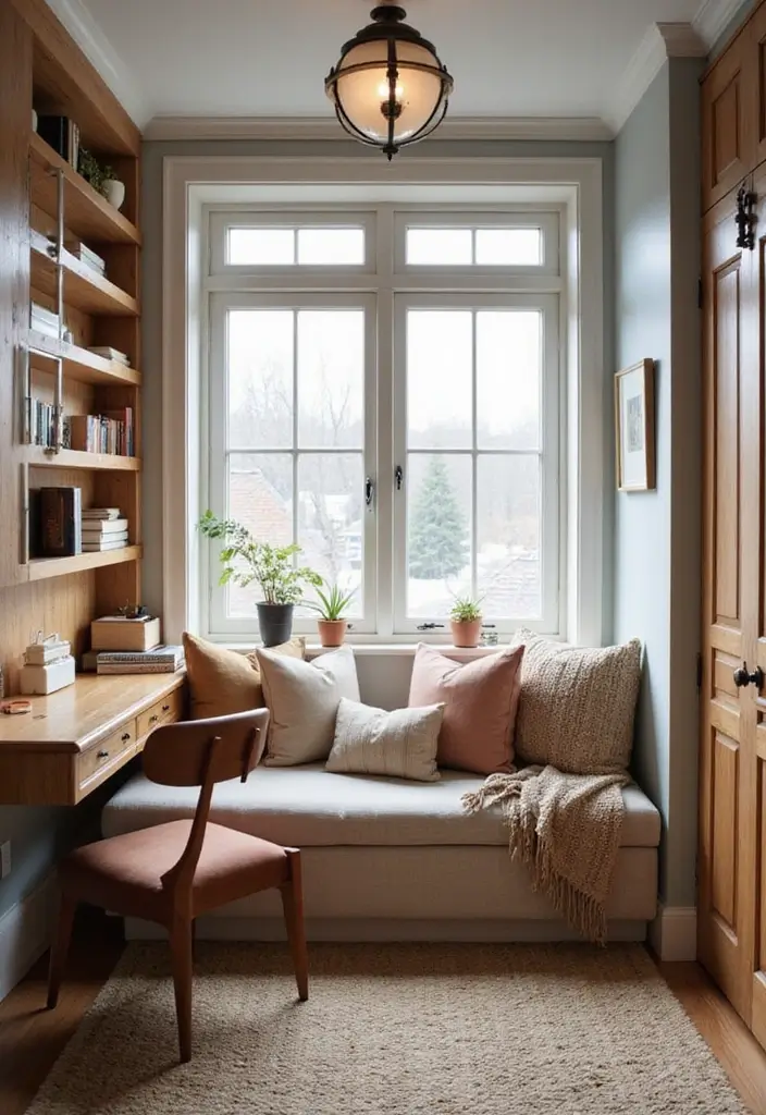 29 Inspiring IKEA Home Office Ideas for Every Budget - 6. Cozy Nook with a Window Seat
