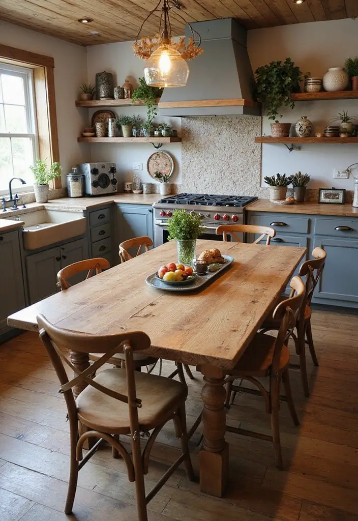 29 Kitchen Table Ideas That Balance Style and Function - 14. Artisanal Touches