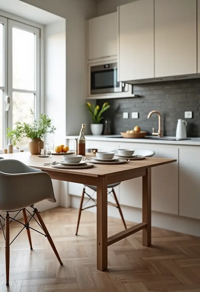 29 Kitchen Table Ideas That Balance Style and Function - 23. Pop-Up Table Solutions